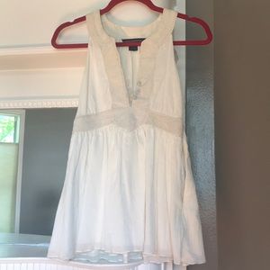 French Connection Cream gauzy top